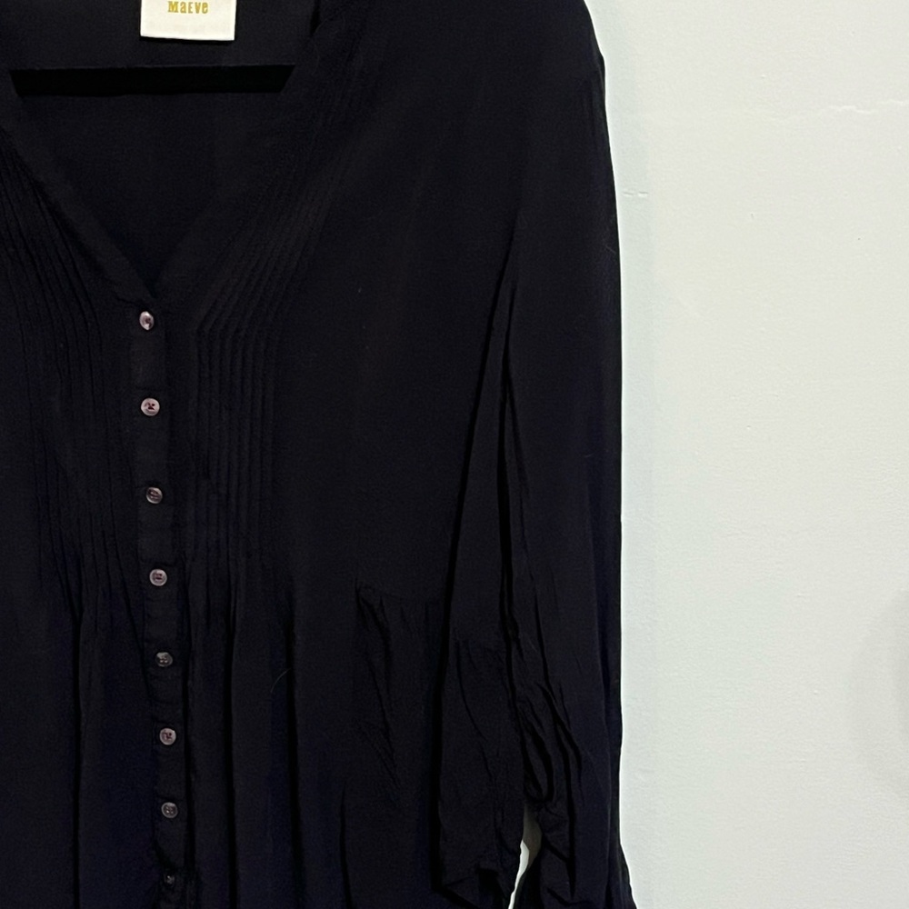 Mauve By Anthropologie Button Down Top Sz 12 - Picture 5 of 10